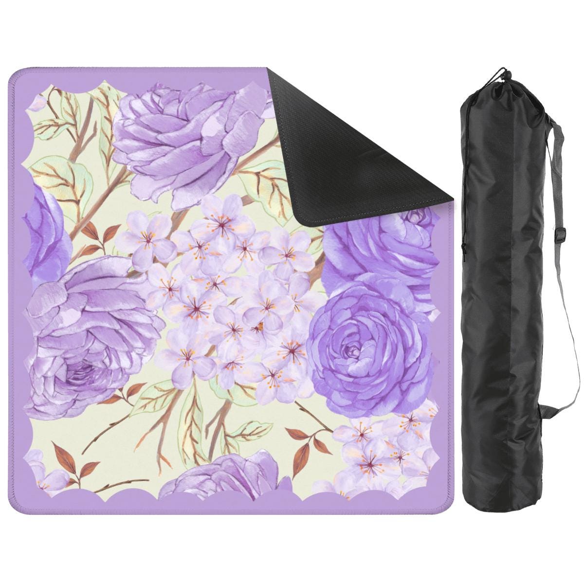 Lavender Flowers Mahjong Mat: Mahj Game Tabletop (31.5-inch)