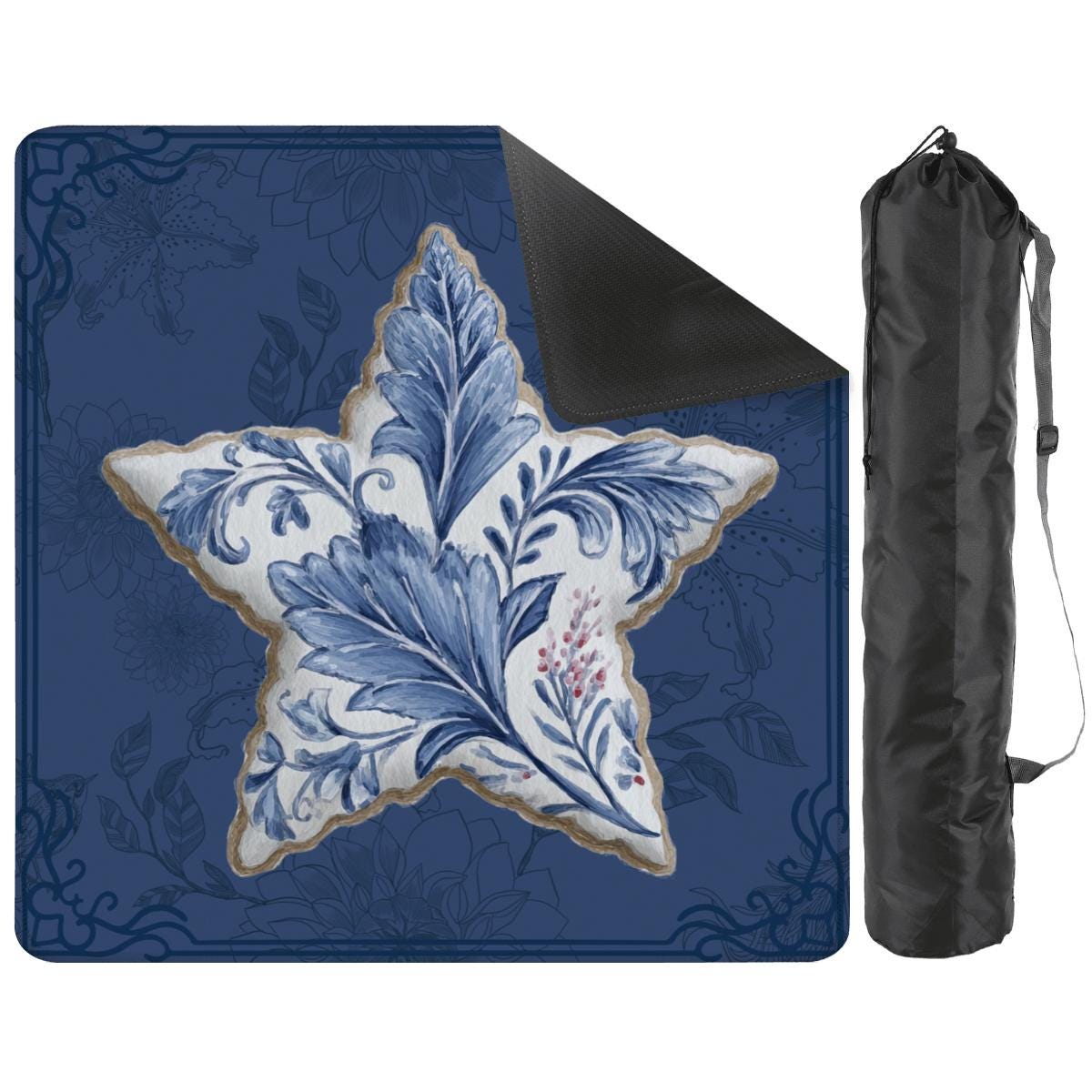 Chinoiserie Star Mahjong Mat: Mahj Game Tabletop (31.5-inch)