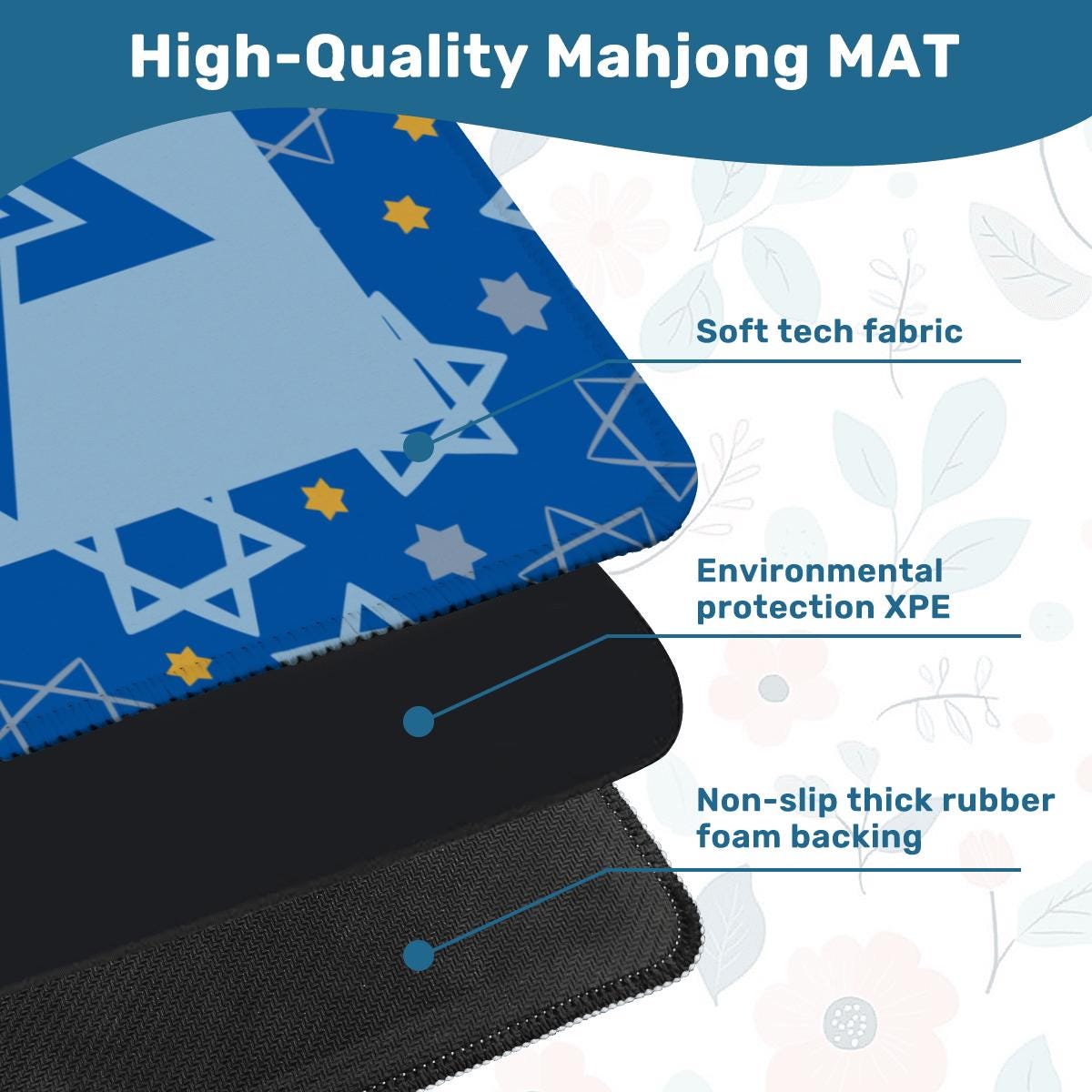 Jewish Star Mahjong Mat