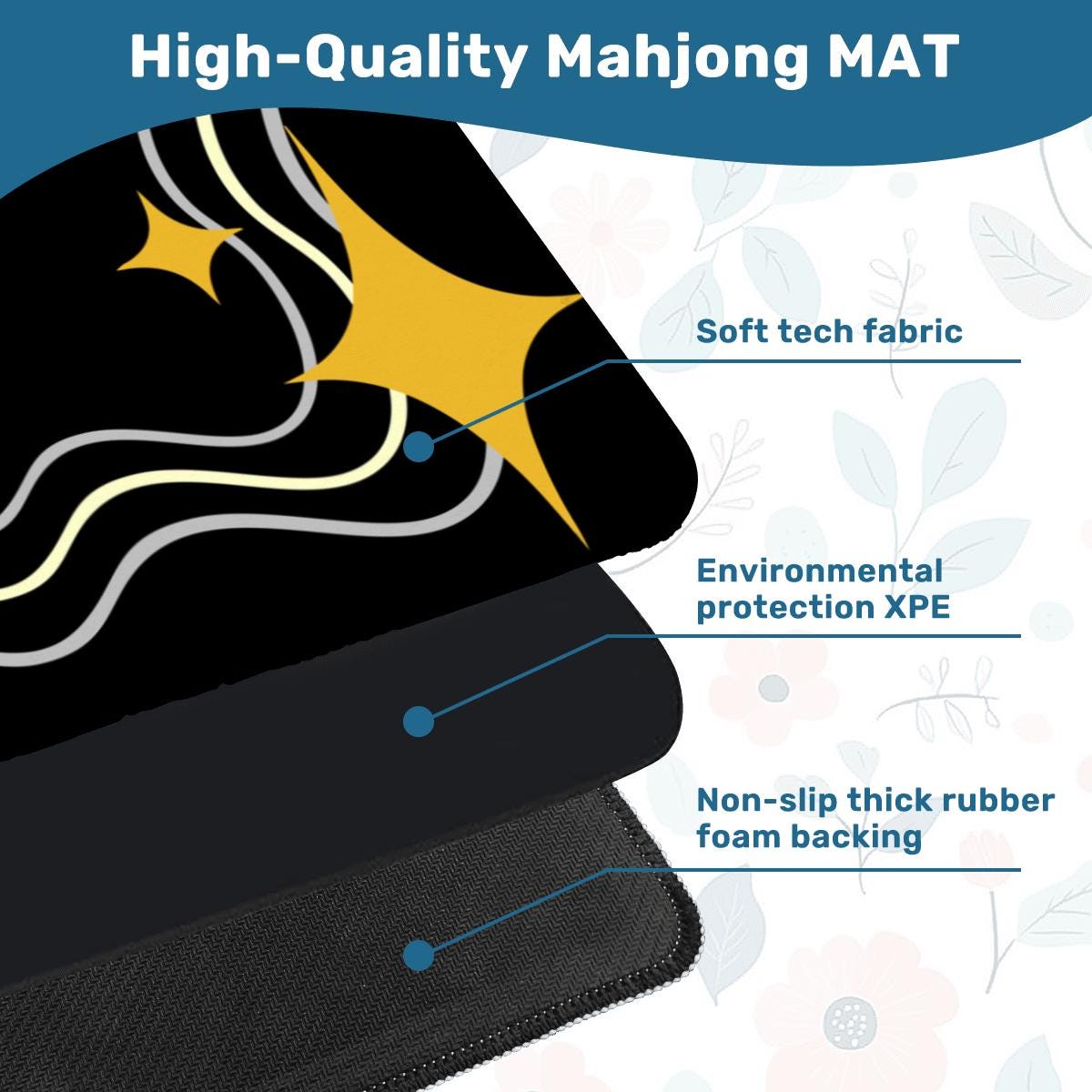 Silver and Gold Pop Mahjong Mat
