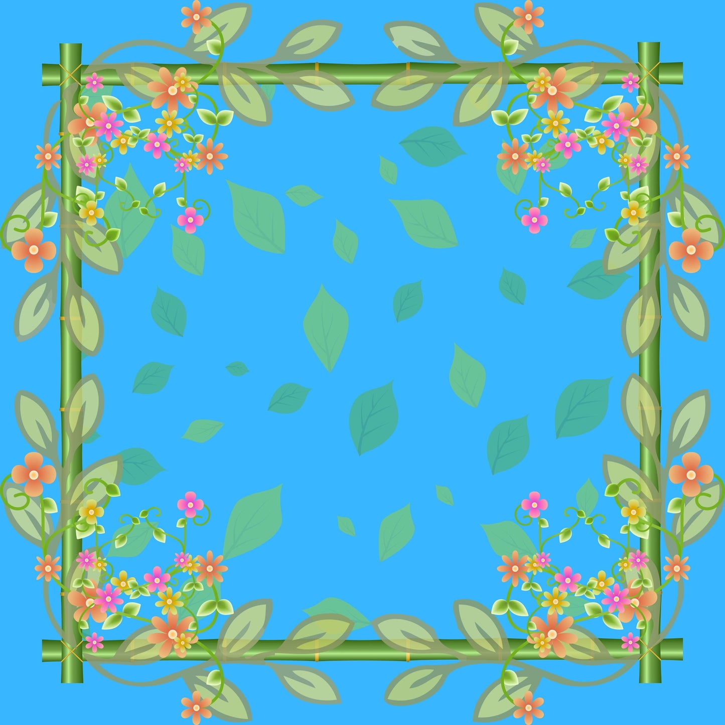 Peachy Flowers Vibe Mahjong Mat