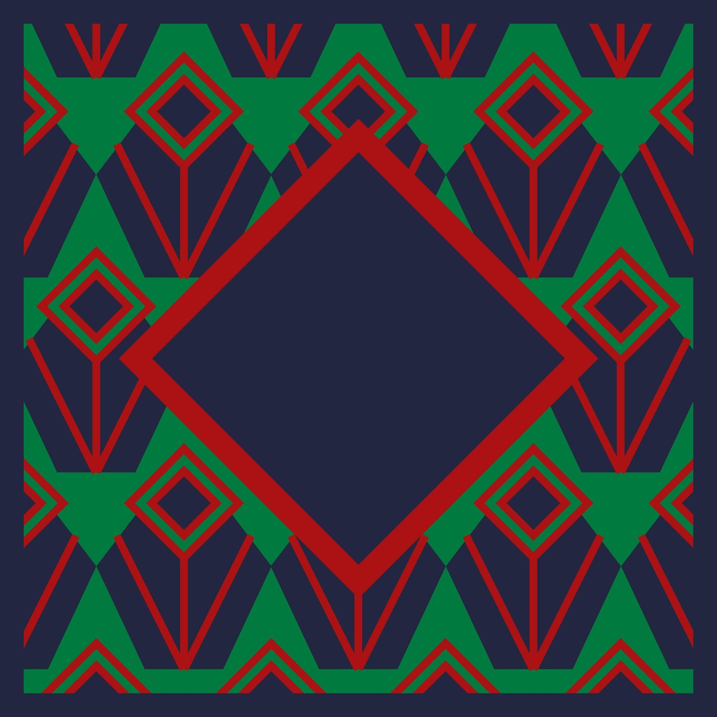 Dark Diamonds Mahjong Mat: Mahj Game Tabletop (31.5-inch)