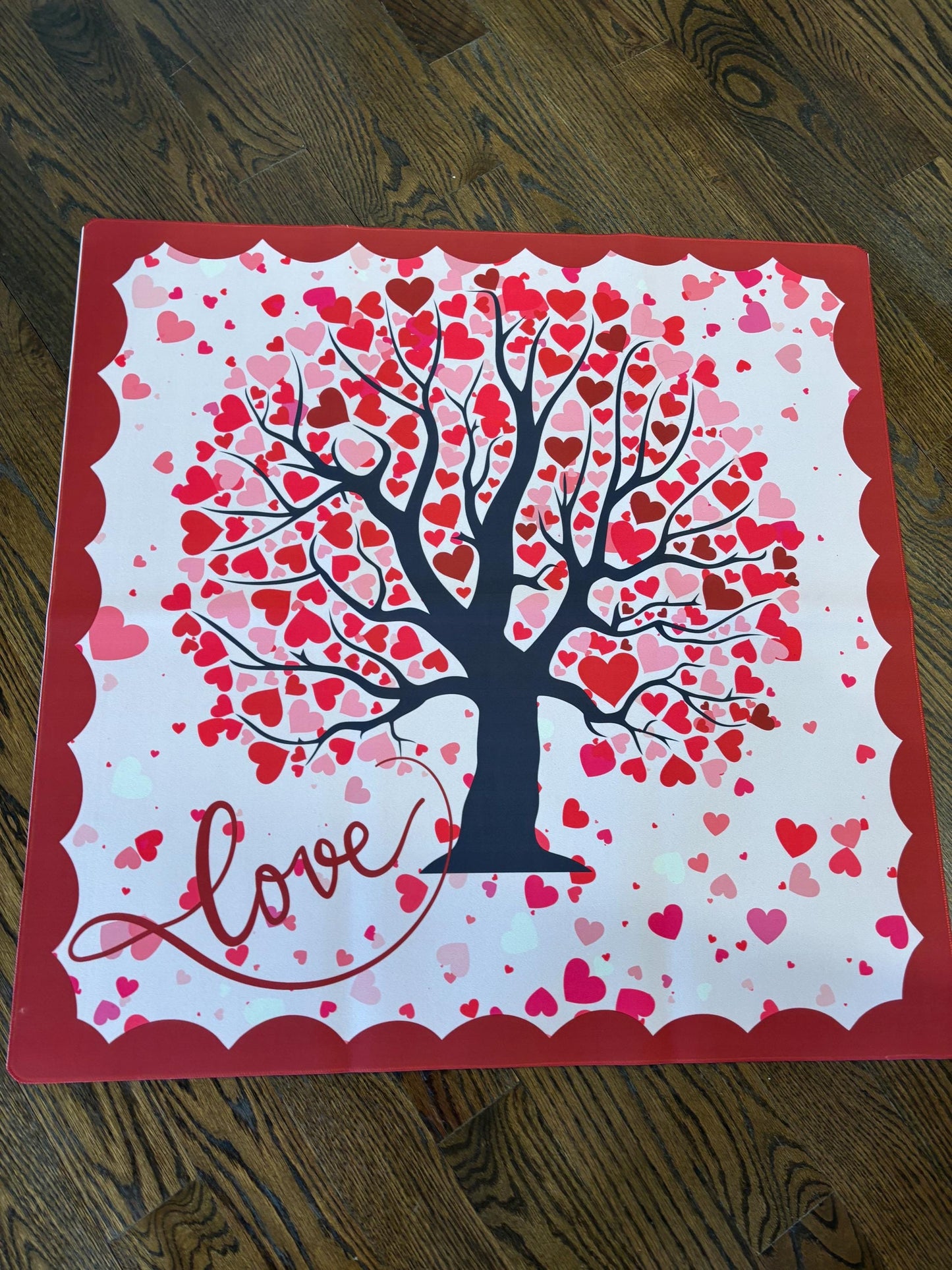 Valentines Day Hearts Mahjong Mat: Mahj Game Tabletop (31.5-inch)