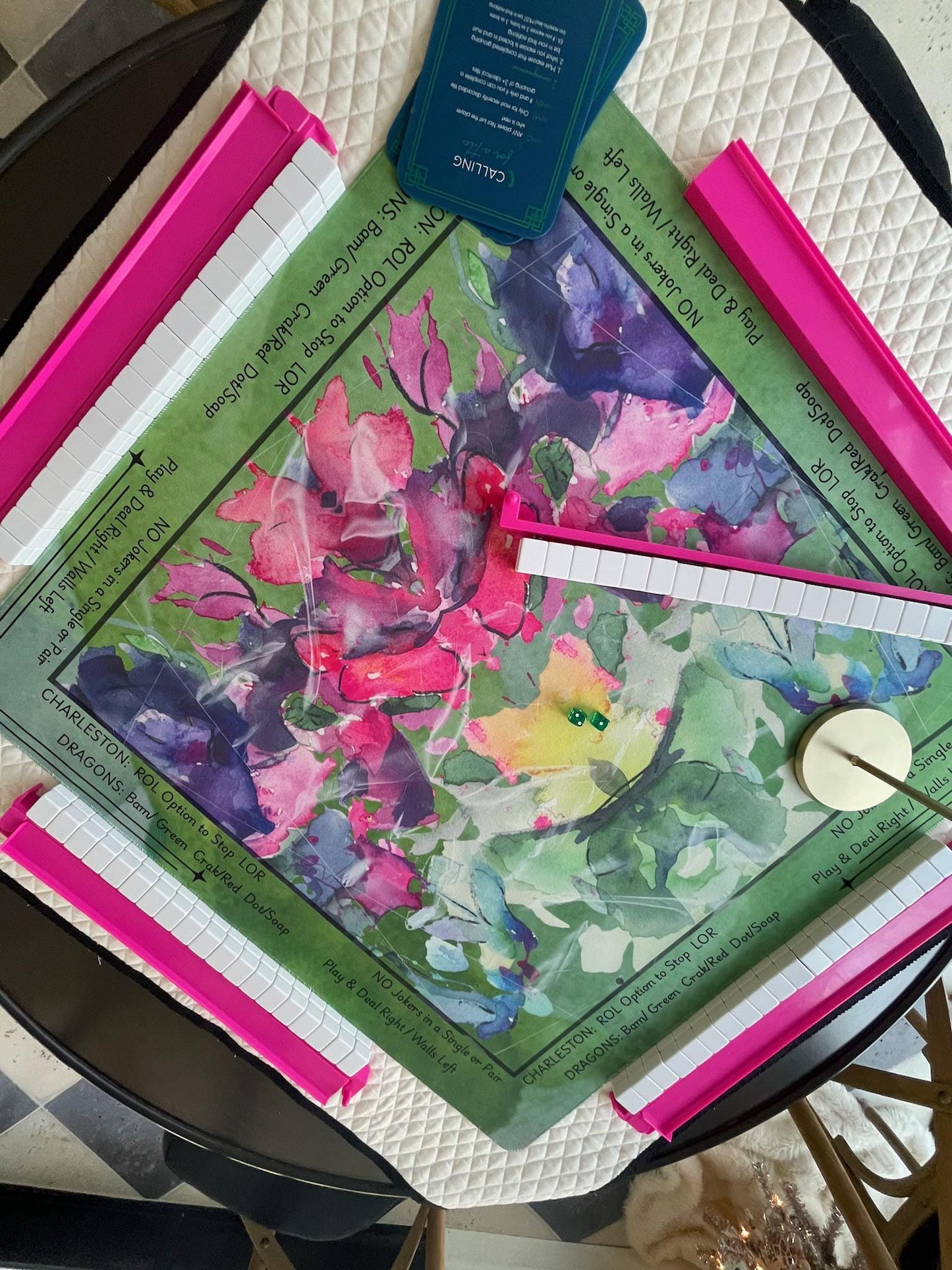 Garden Rorschach Artist Collab Mahjong Mat: Mahj Game Tabletop (33-inch)