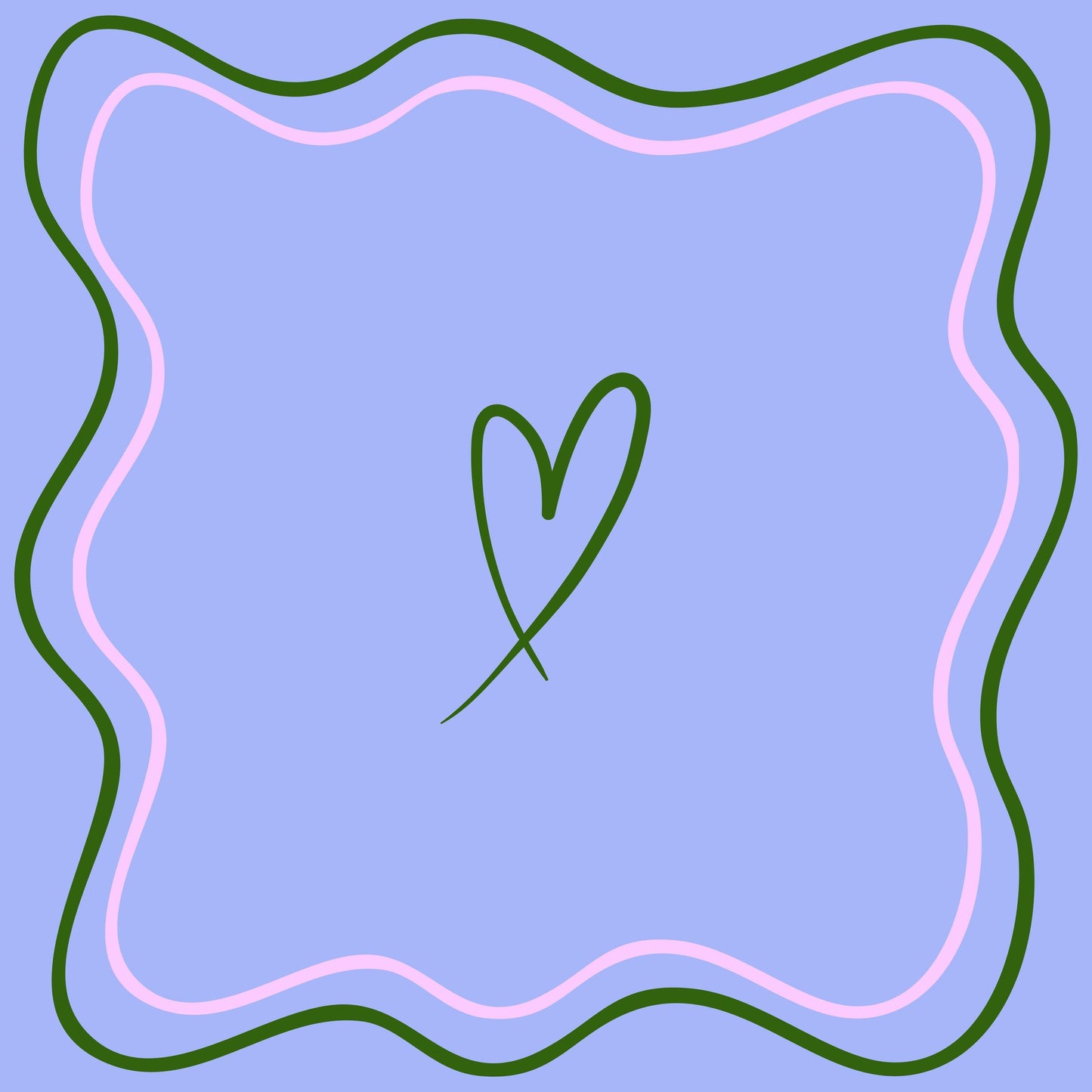 Periwinkle Open Heart Mahjong Mat