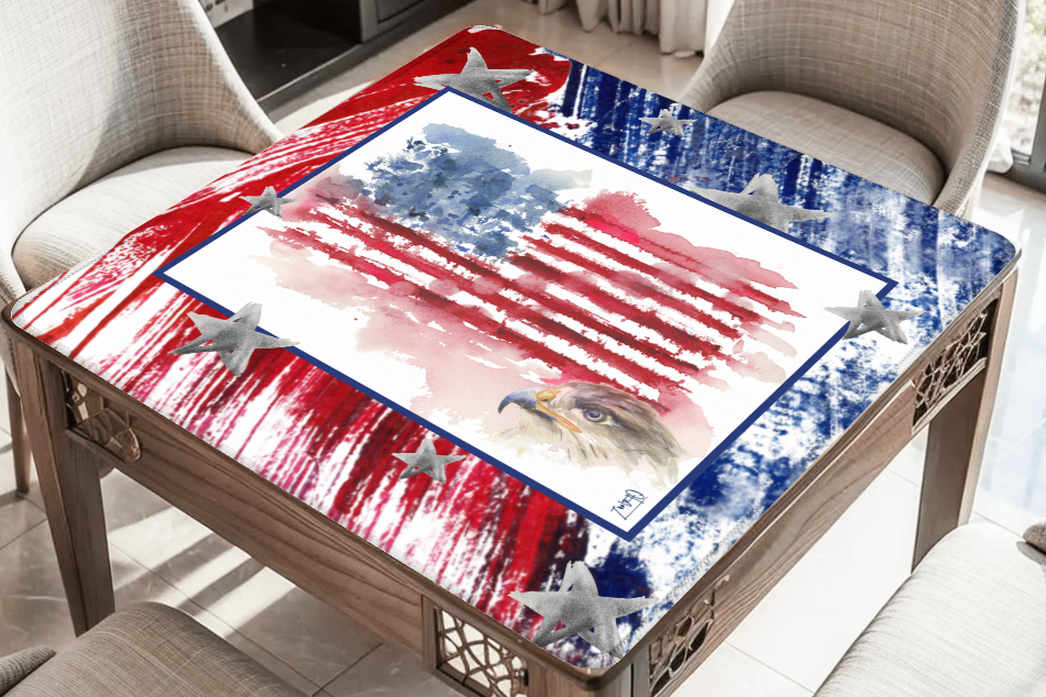 American Flag Artist Collab 33 inch Mahjong Mat
