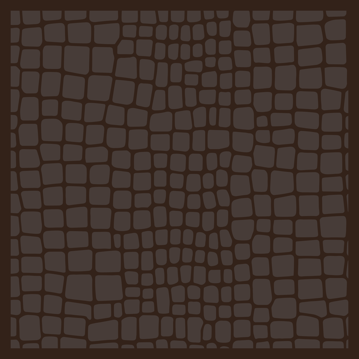Chocolate Gator Leatherette Mahjong Mat