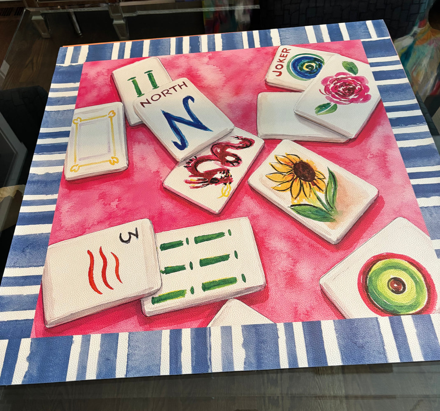 Tossing Tiles Artist Collab Neoprene Mahjong Mat