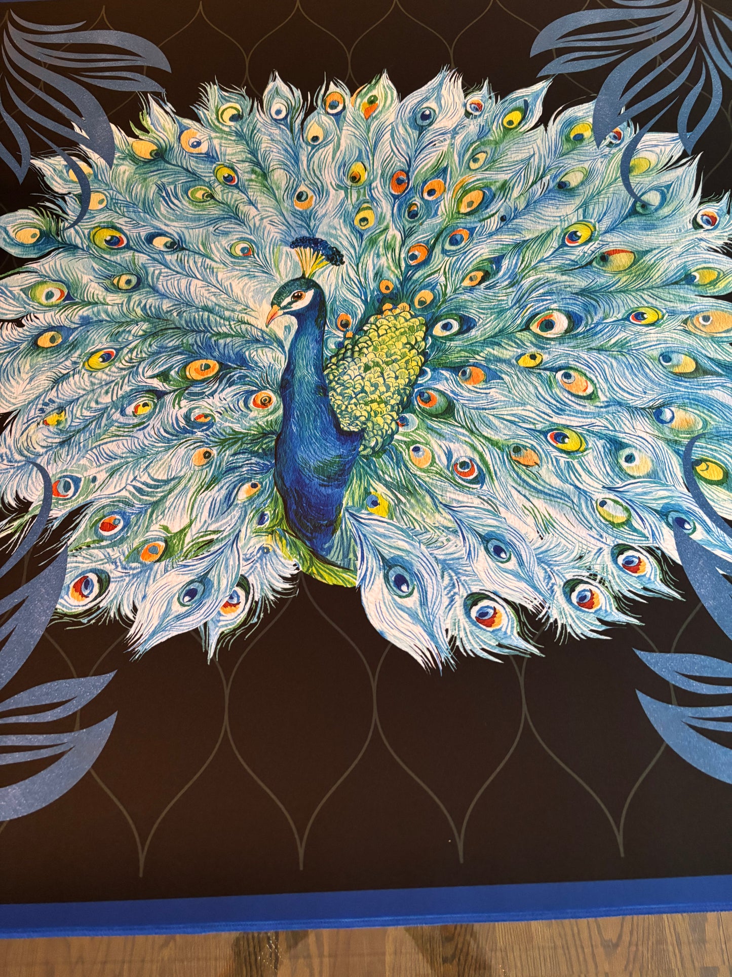 Peacock Feathers Mahjong Mat