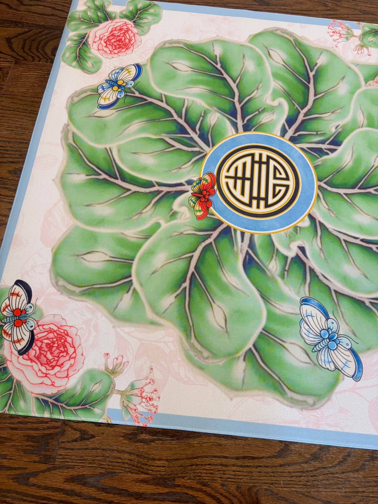 Bok Choy Chinoiserie Neoprene Mahjong Mat