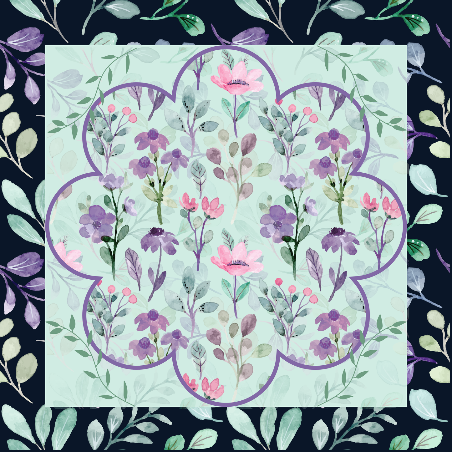 Secret Garden Neoprene Mahjong Mat