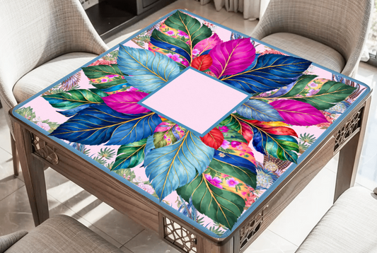 Tobacco Leaves Mahjong Mat: Mahj Game Tabletop (31.5-inch)