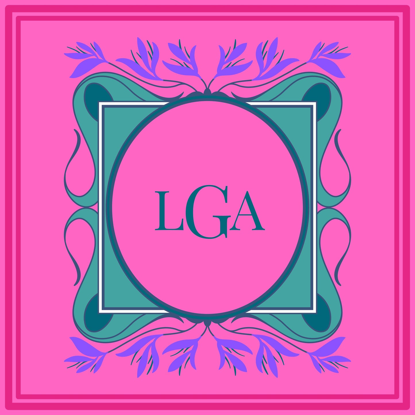 Custom Monogram Mahjong Mat: Mahj Game Tabletop (31.5-inch)