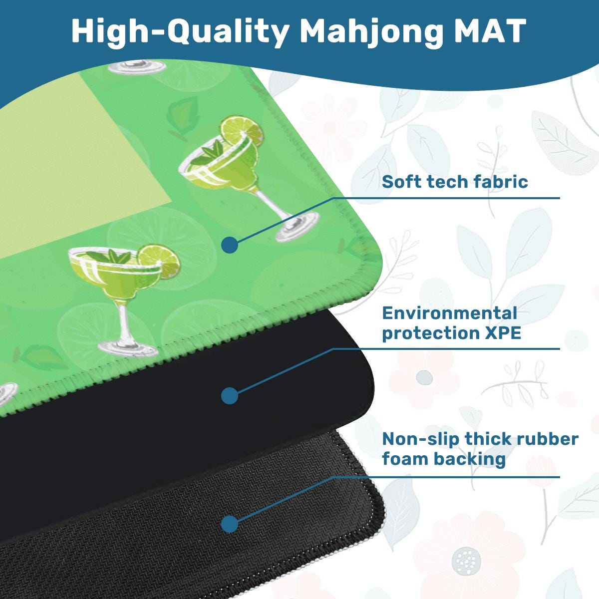 Margarita Time Mahjong Mat