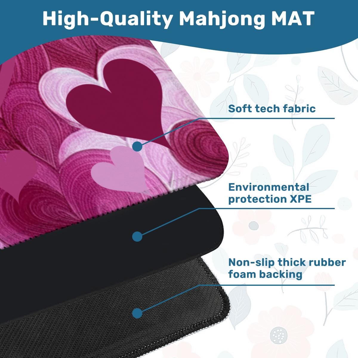 Multi Hearts Mahjong Mat