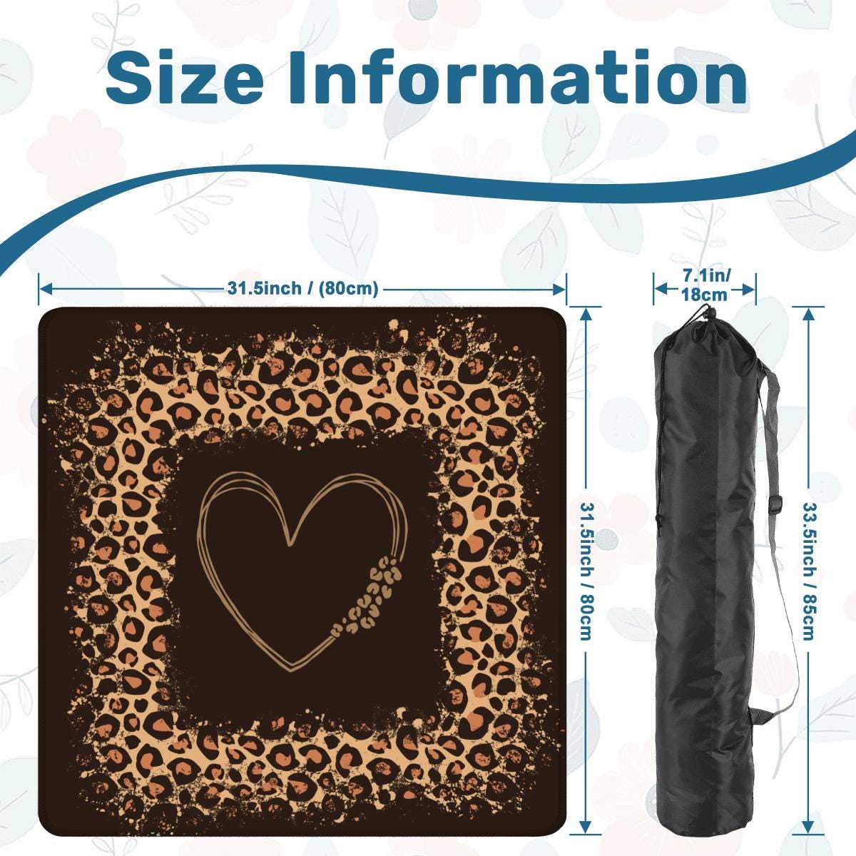 Leopard Love Mahjong Mat: Mahj Game Tabletop (31.5-inch)