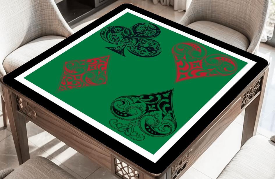 Canasta Suits Game Mat Tabletop (31.5-inch)