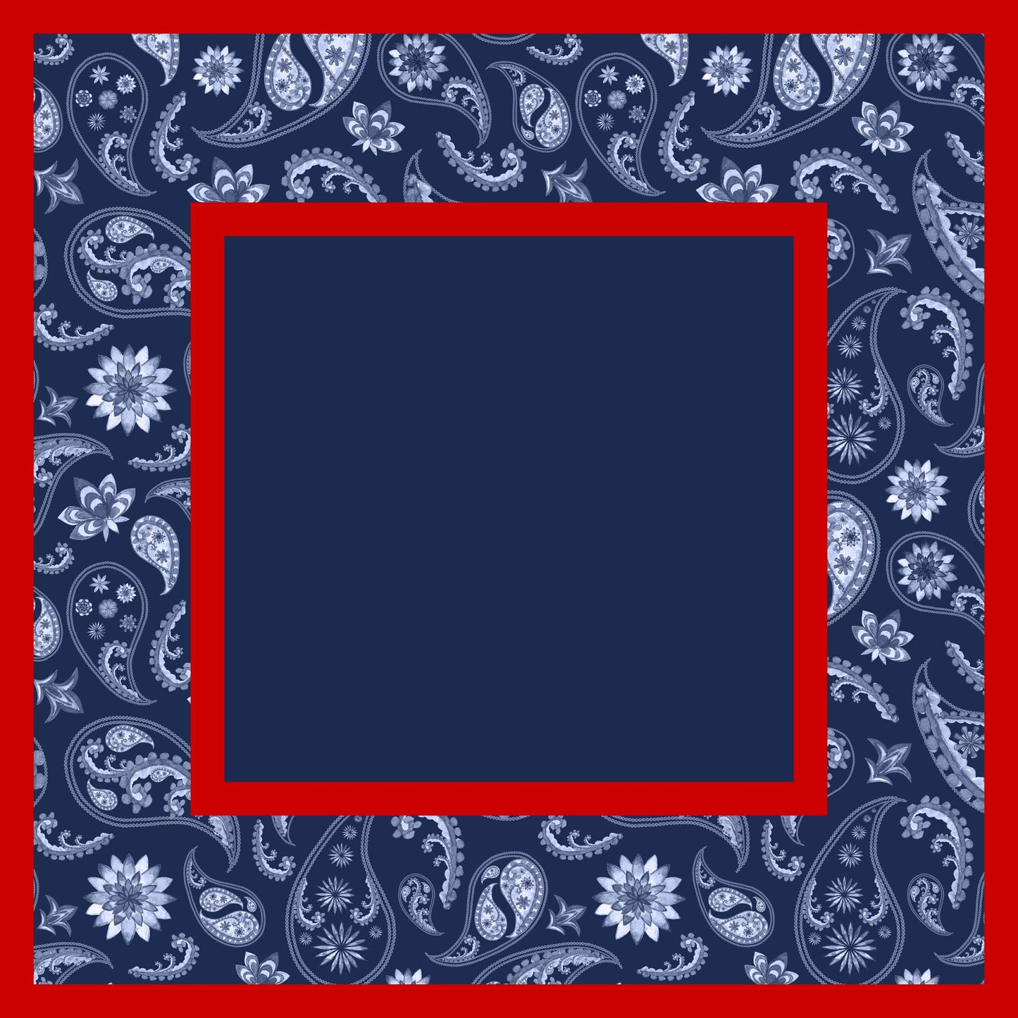 Red & Blue Paisley Bandana Mahjong Mat
