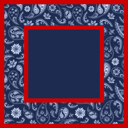 Red & Blue Paisley Bandana Mahjong Mat