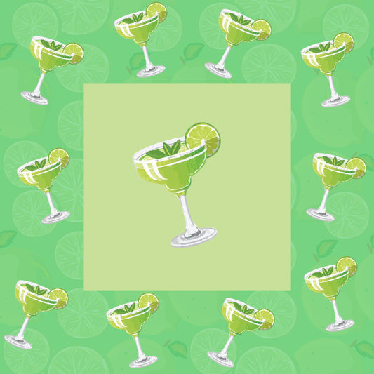 Margarita Time Mahjong Mat: Mahj Game Tabletop (31.5-inch)