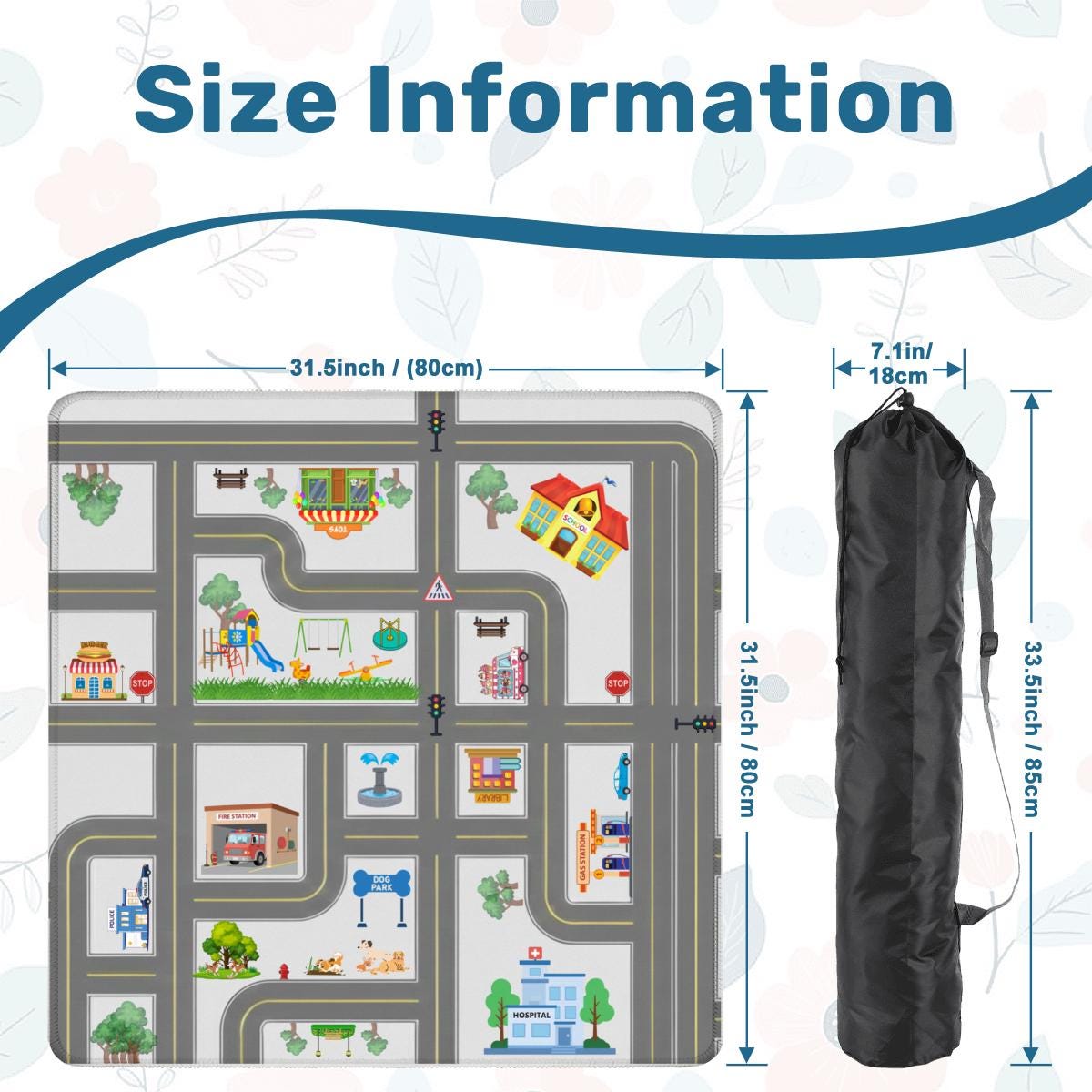 Race Car Neighborhood Game Play Mat Tabletop