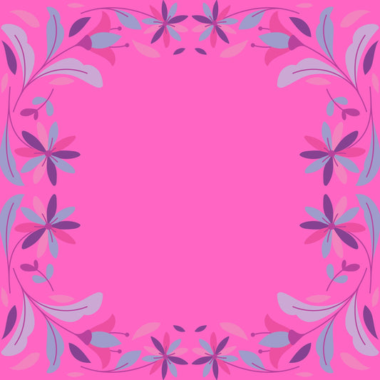 Floral Pink Mahjong Mat: Non-Slip Game Tabletop
