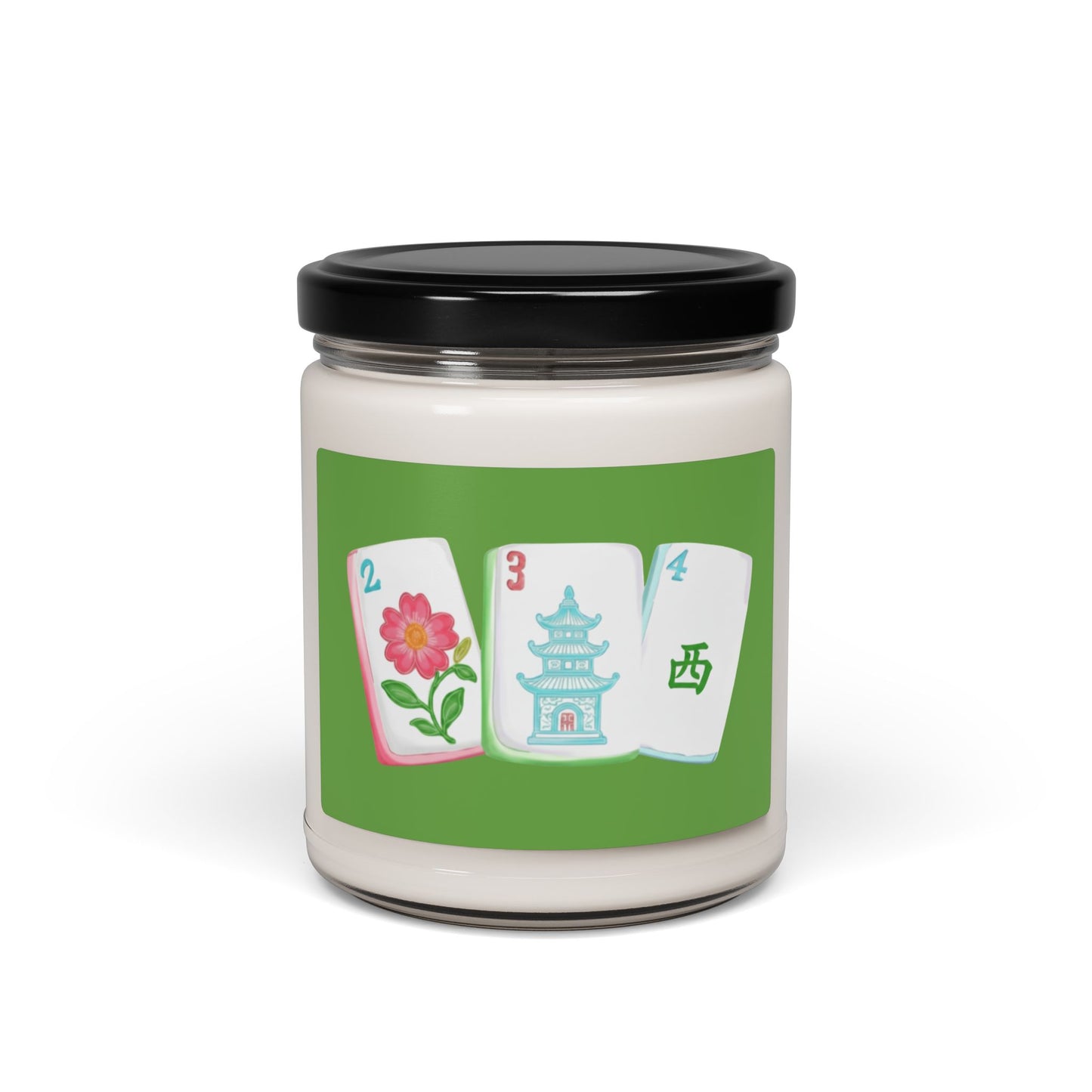 Mahjong Tile Soy Candle, Aromatherapy Gift, 9oz Mahjong Home Decor, Mindfulness Relaxation Candle, Self-Care Candle