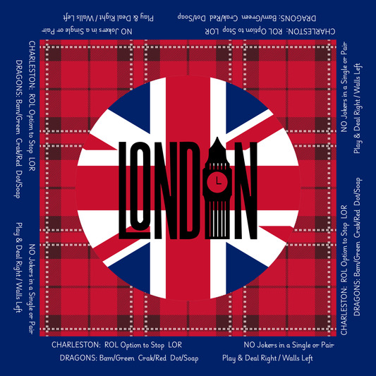 London Calling with Instructions Neoprene Mahjong Mat