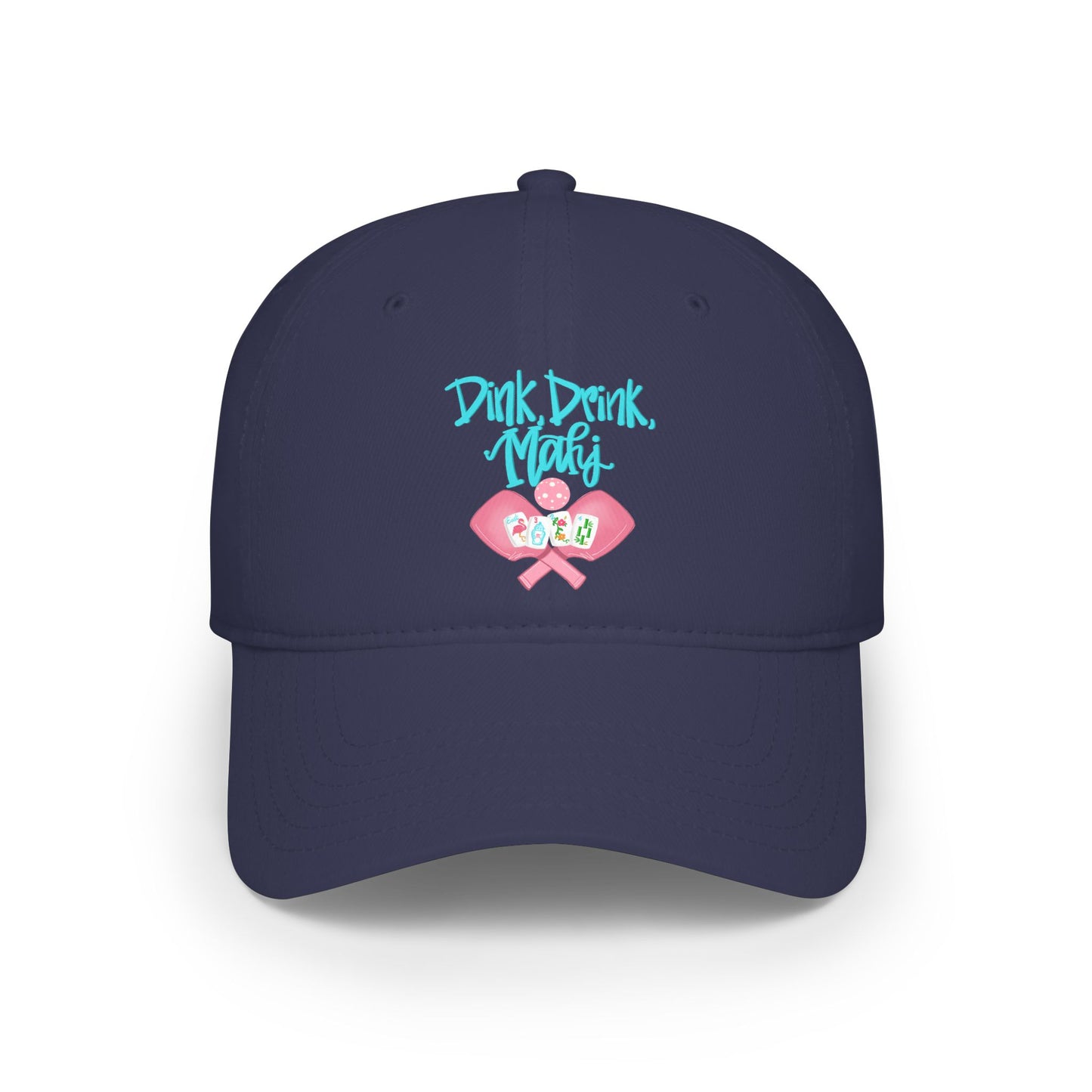 Dink Drink Mahj Baseball Hat, Gift for Her, Pickleball or Mahjong Player,