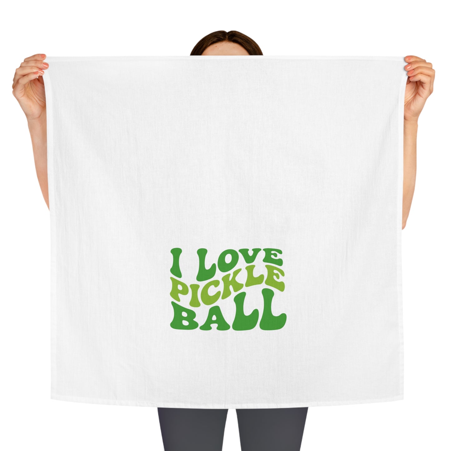 I Love Pickleball Tea Towel, Funny Kitchen Towel, Gift for Pickleballer, Playful Home Decor, Kitchen Humor, Cooking Gifts