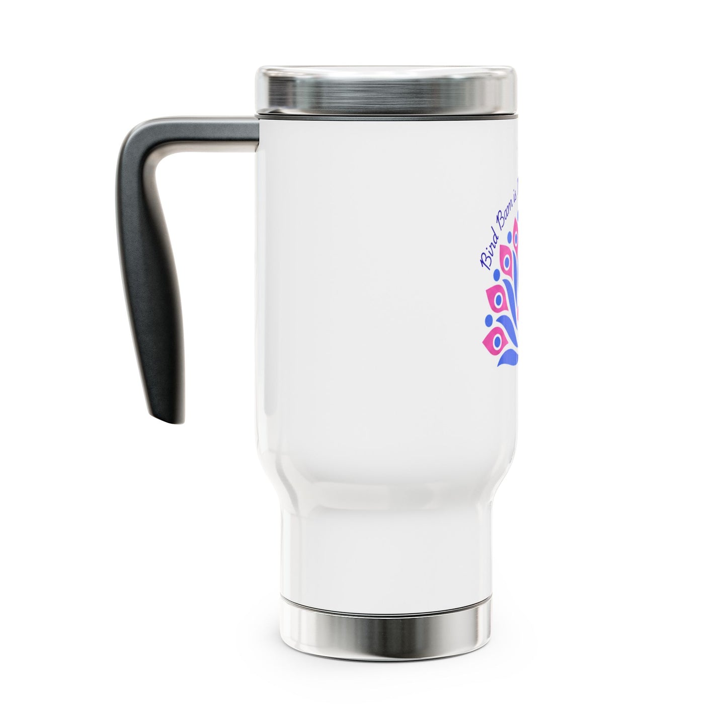 Bam Bird Peacock Spirit Mahjong Travel Mug - Insulated Coffee Cup, Gift for Mahj Lovers, Adventure Travel, Birthday Gift, Everyday Use