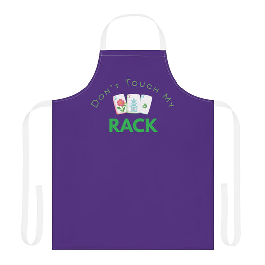 Don't Touch My Rack Mahjong Apron, Fun Cooking Gift, Holiday Apron, Chef Gift, Kitchen Accessories, Mahjong Lovers Gift