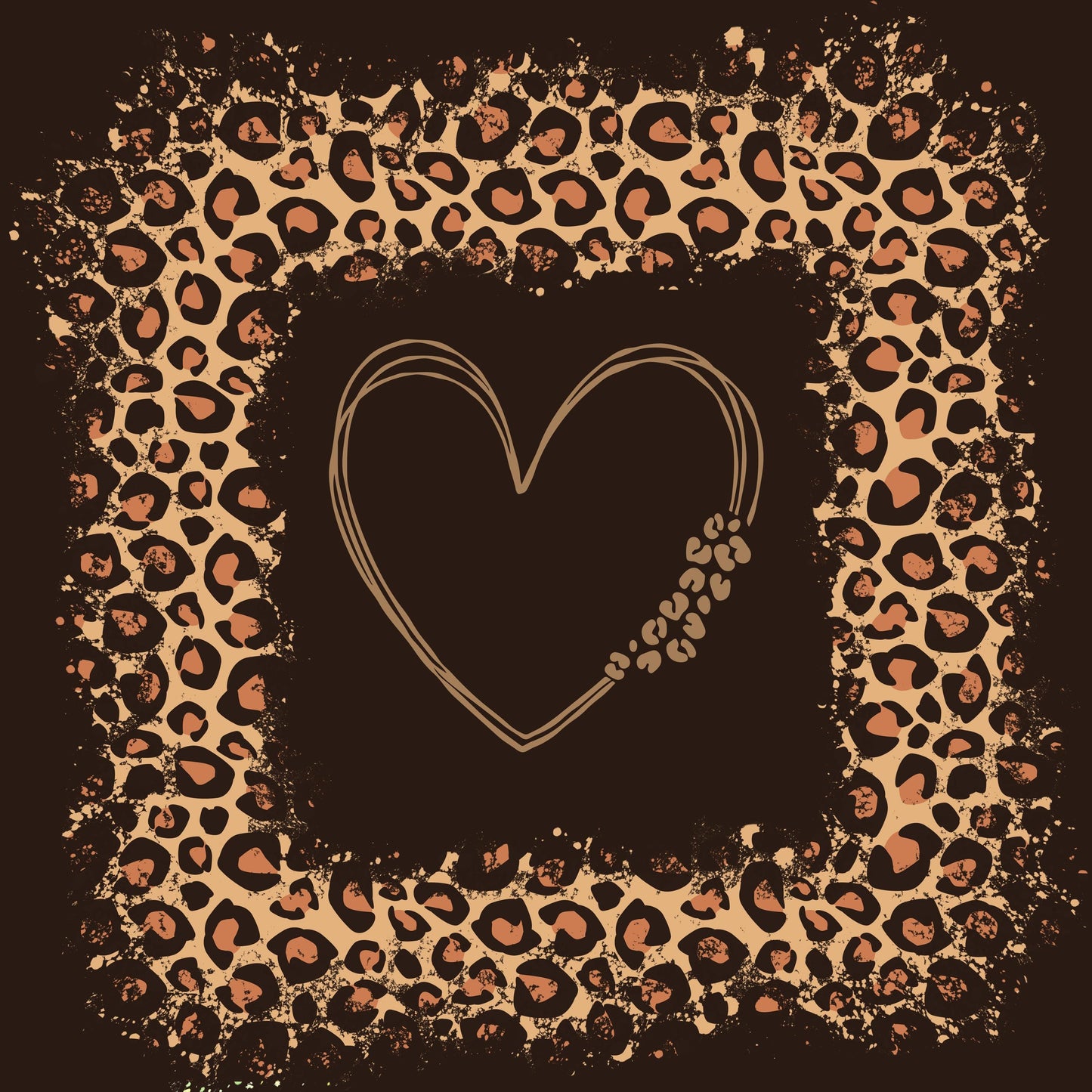 Leopard Love Mahjong Mat: Mahj Game Tabletop (31.5-inch)