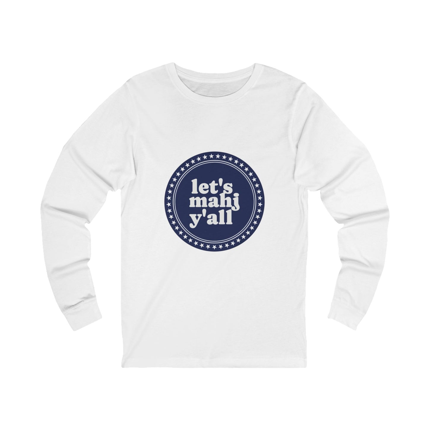 Red, White and Blue Long Sleeve Tee, Mahjong Shirt Gift