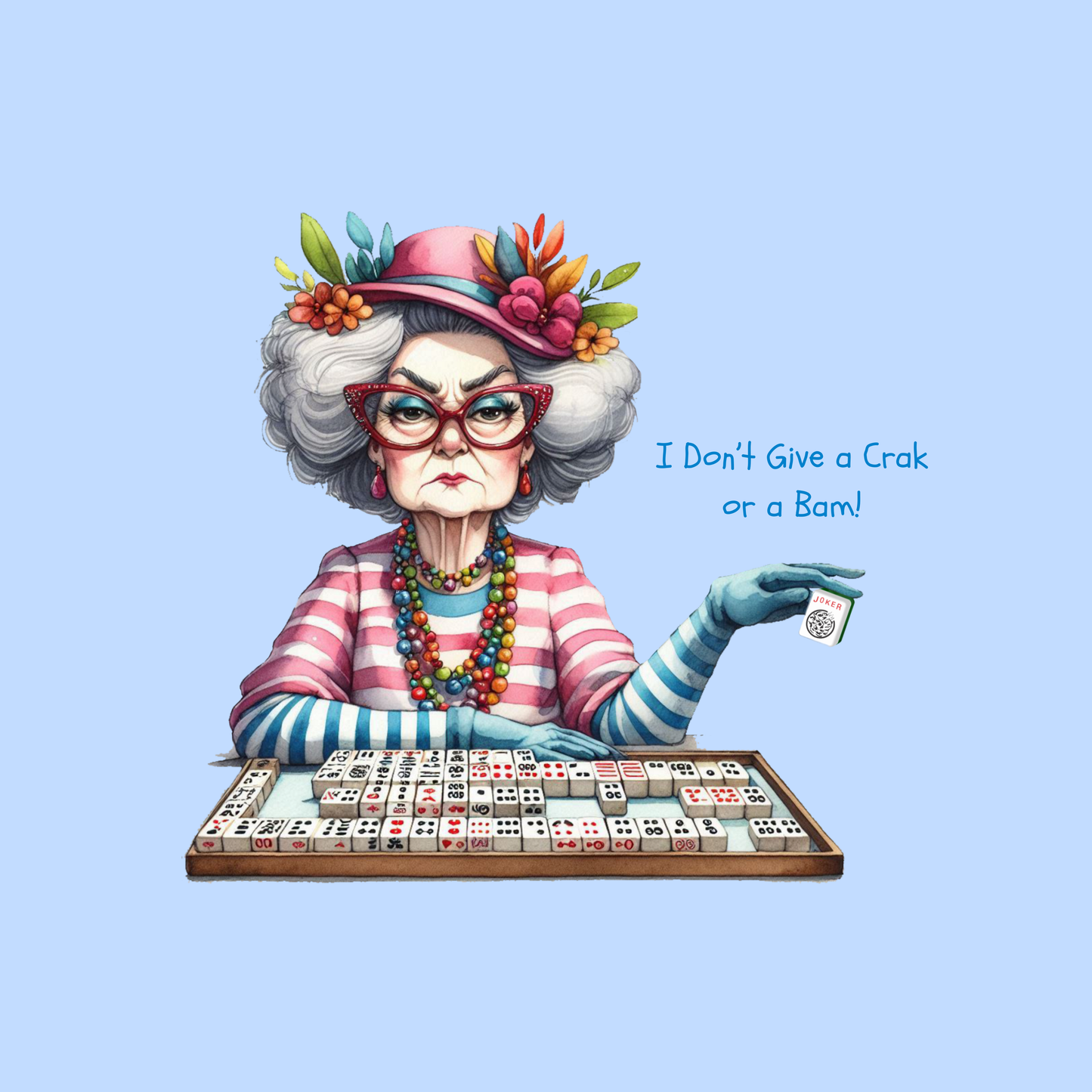 Funny Lady Neoprene Mahjong Mat