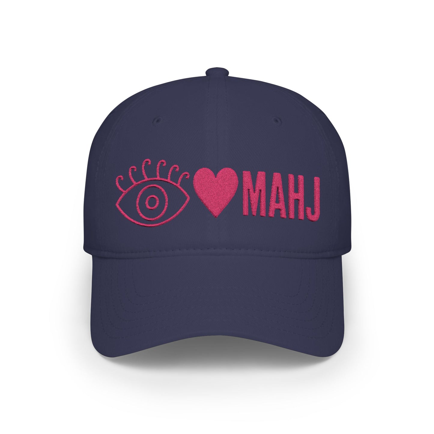 MAHJ pink Low Profile Baseball Cap | Mahjong hat