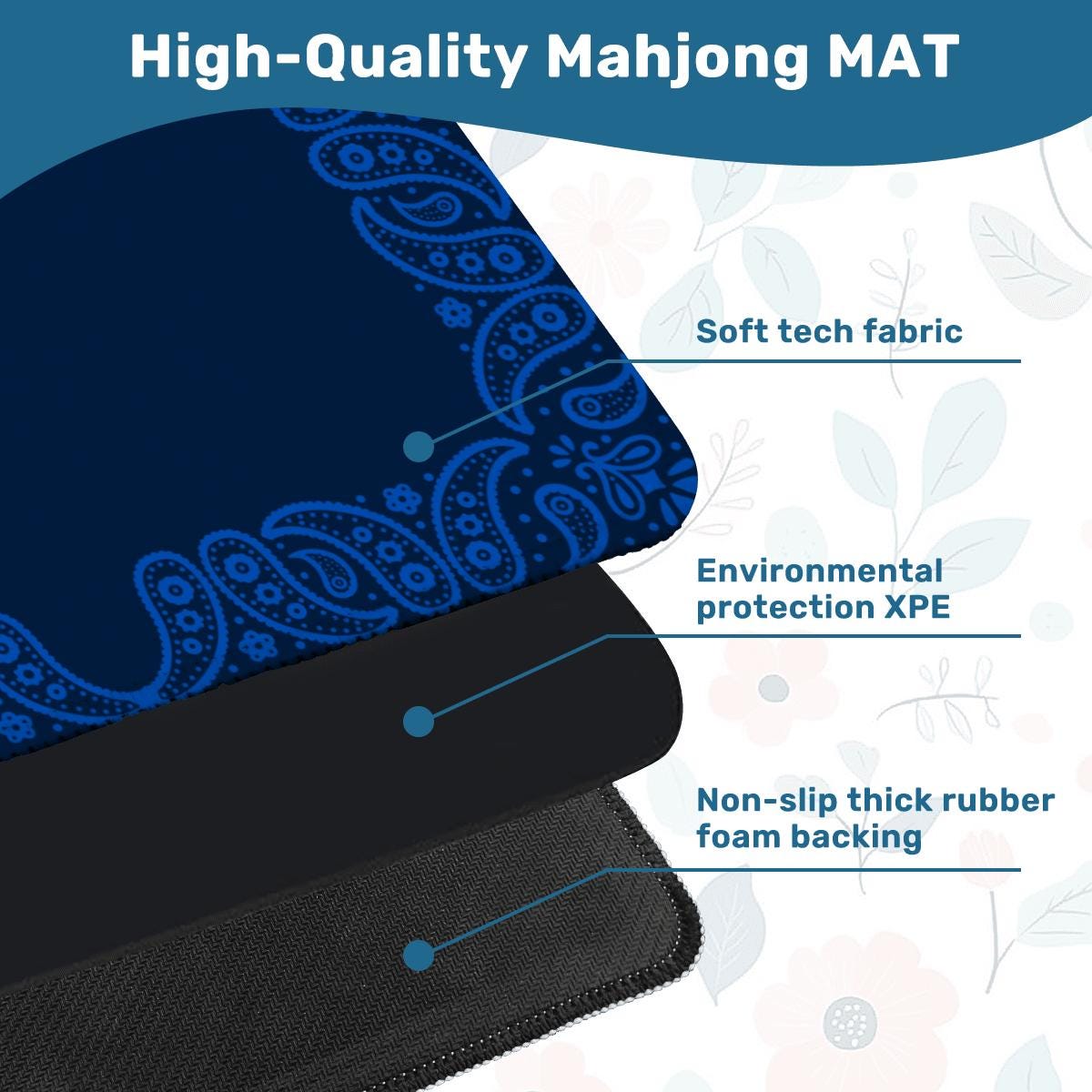 Navy Bandana Mahjong Mat