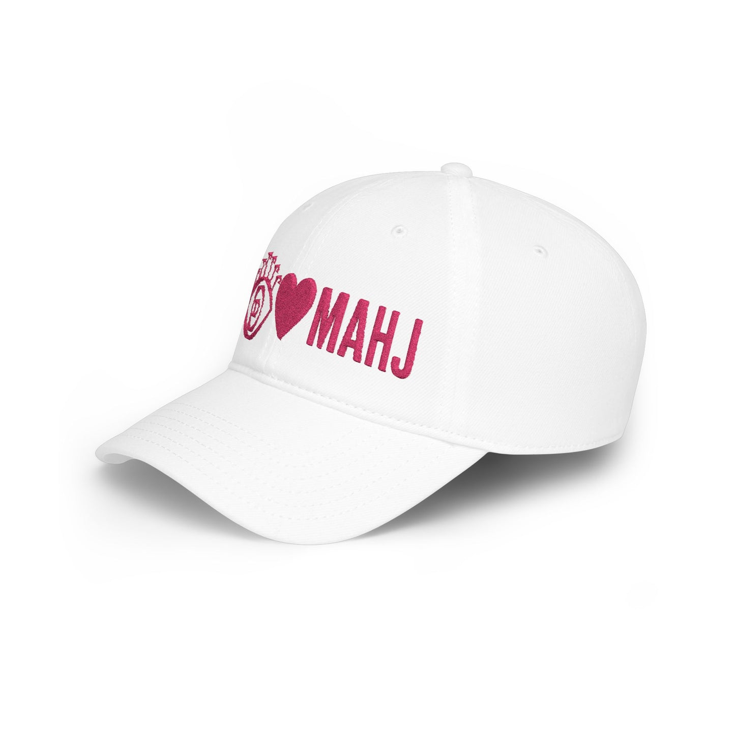 MAHJ pink Low Profile Baseball Cap | Mahjong hat