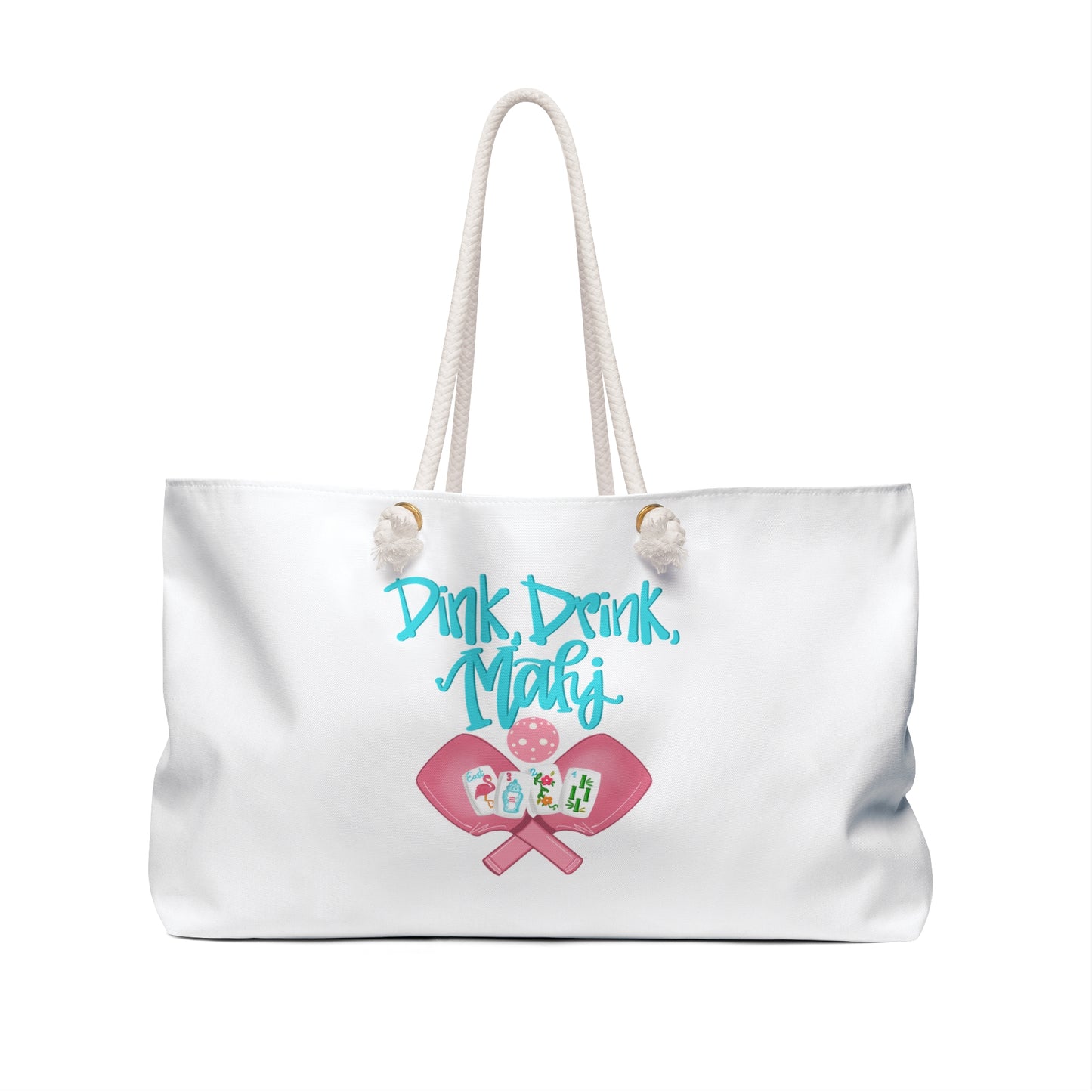 Perfect Mahjong and Pickleball Weekender Bag - Stylish Travel Tote for Mahj, Pickleball, Beach, Gym, or Weekend Getaways - Perfect Gift