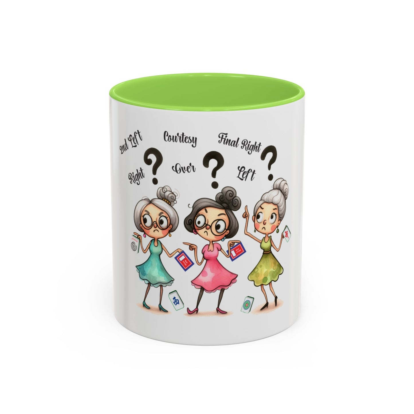 Mahjong Cartoon Mug for Funny Gift, Cute Mahj Coffee Cups, Quirky Drinkware, Playful Mahjong