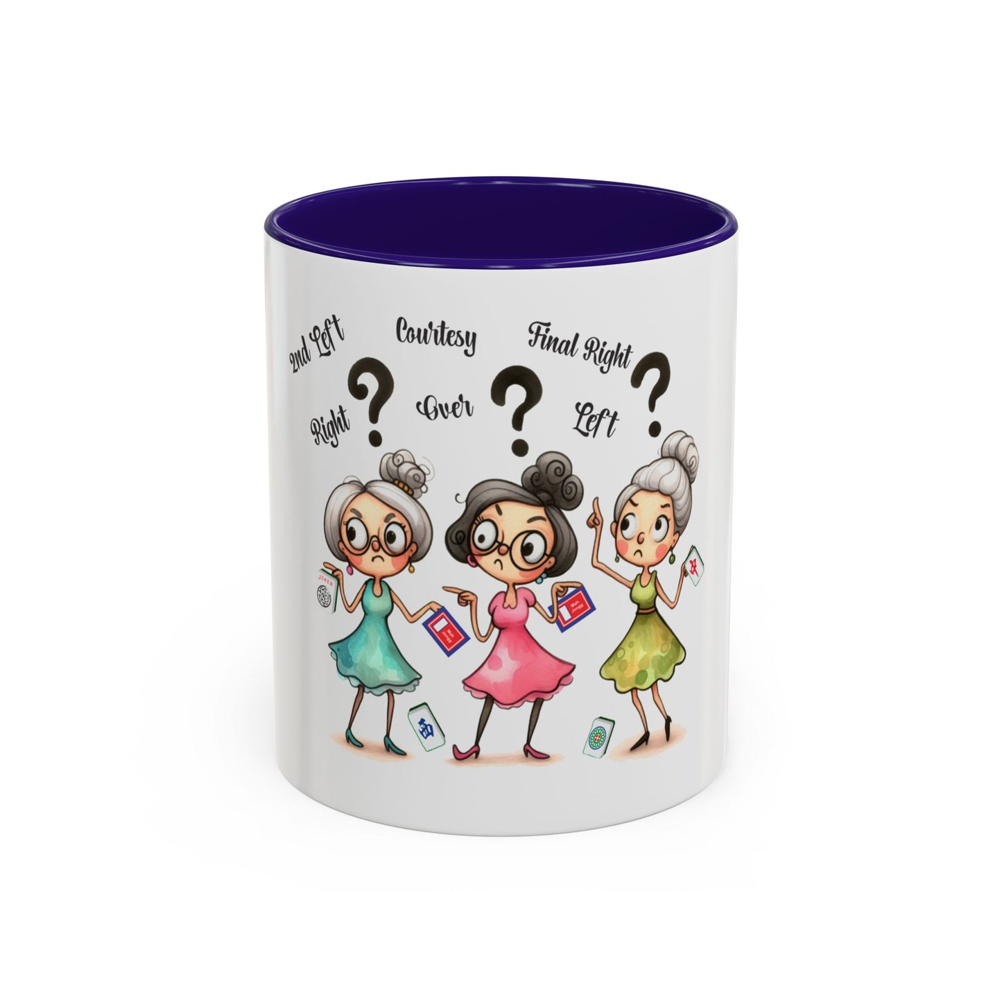 Mahjong Cartoon Mug for Funny Gift, Cute Mahj Coffee Cups, Quirky Drinkware, Playful Mahjong