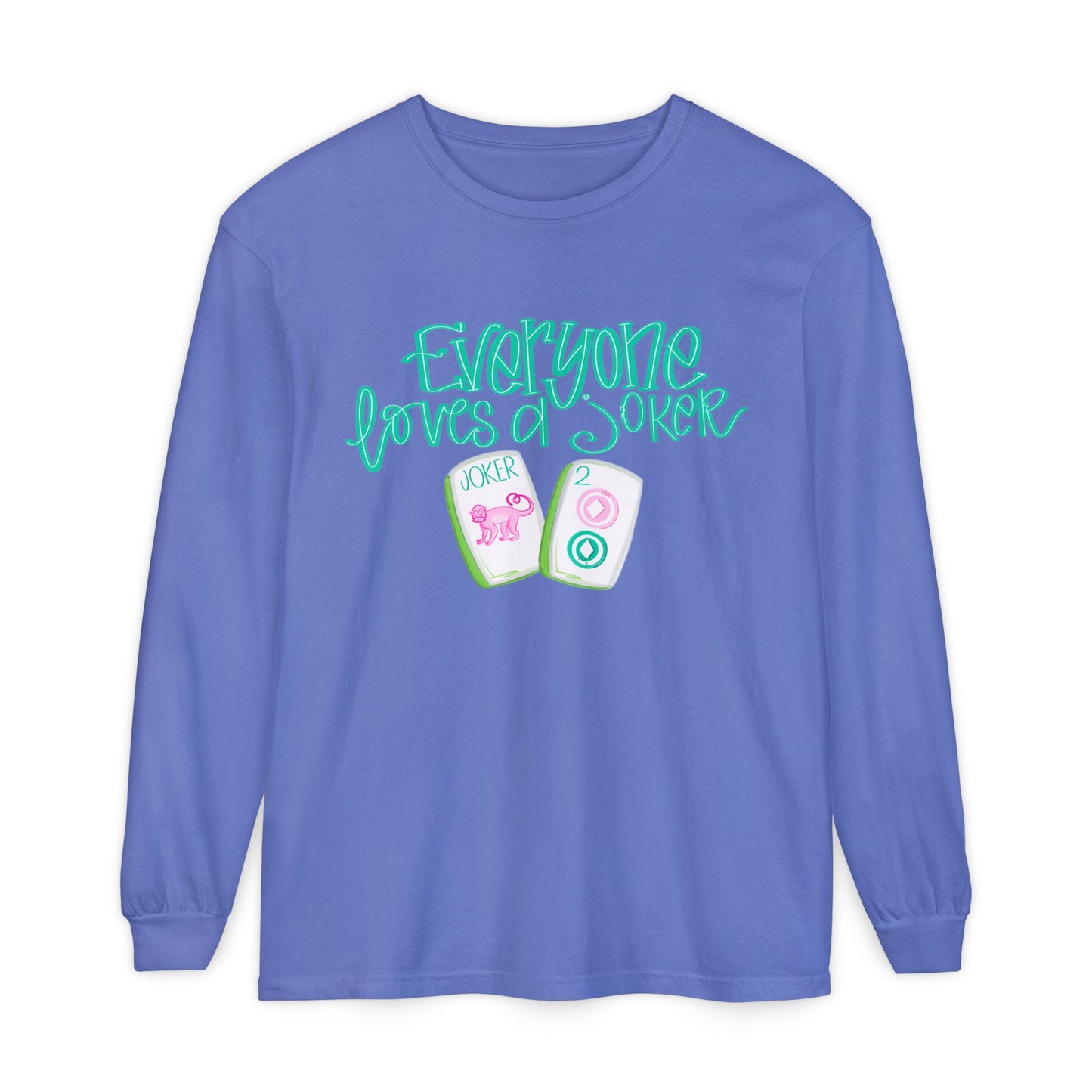 Everyone Loves a Joker, Mahjong  Long Sleeve T-Shirt in a variety of colors, Mahj Lovers!
