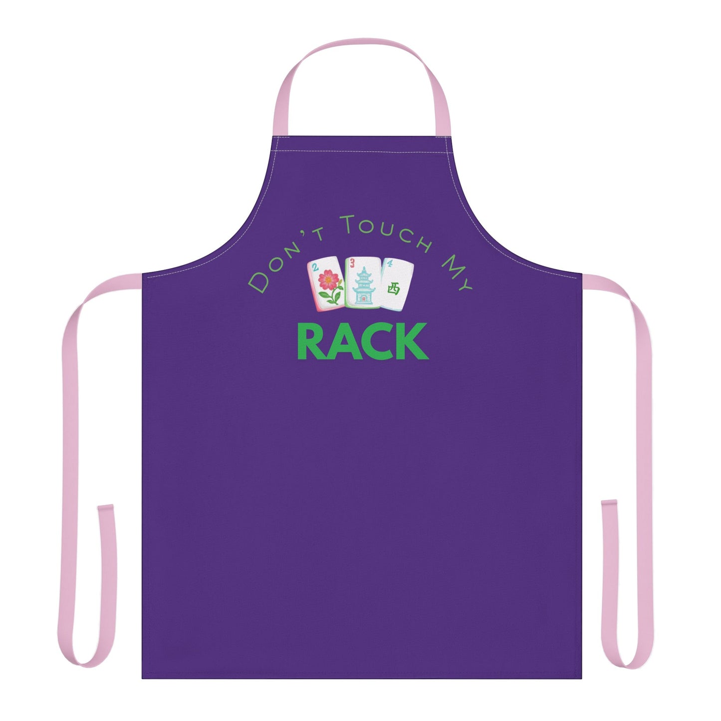 Don't Touch My Rack Mahjong Apron, Fun Cooking Gift, Holiday Apron, Chef Gift, Kitchen Accessories, Mahjong Lovers Gift