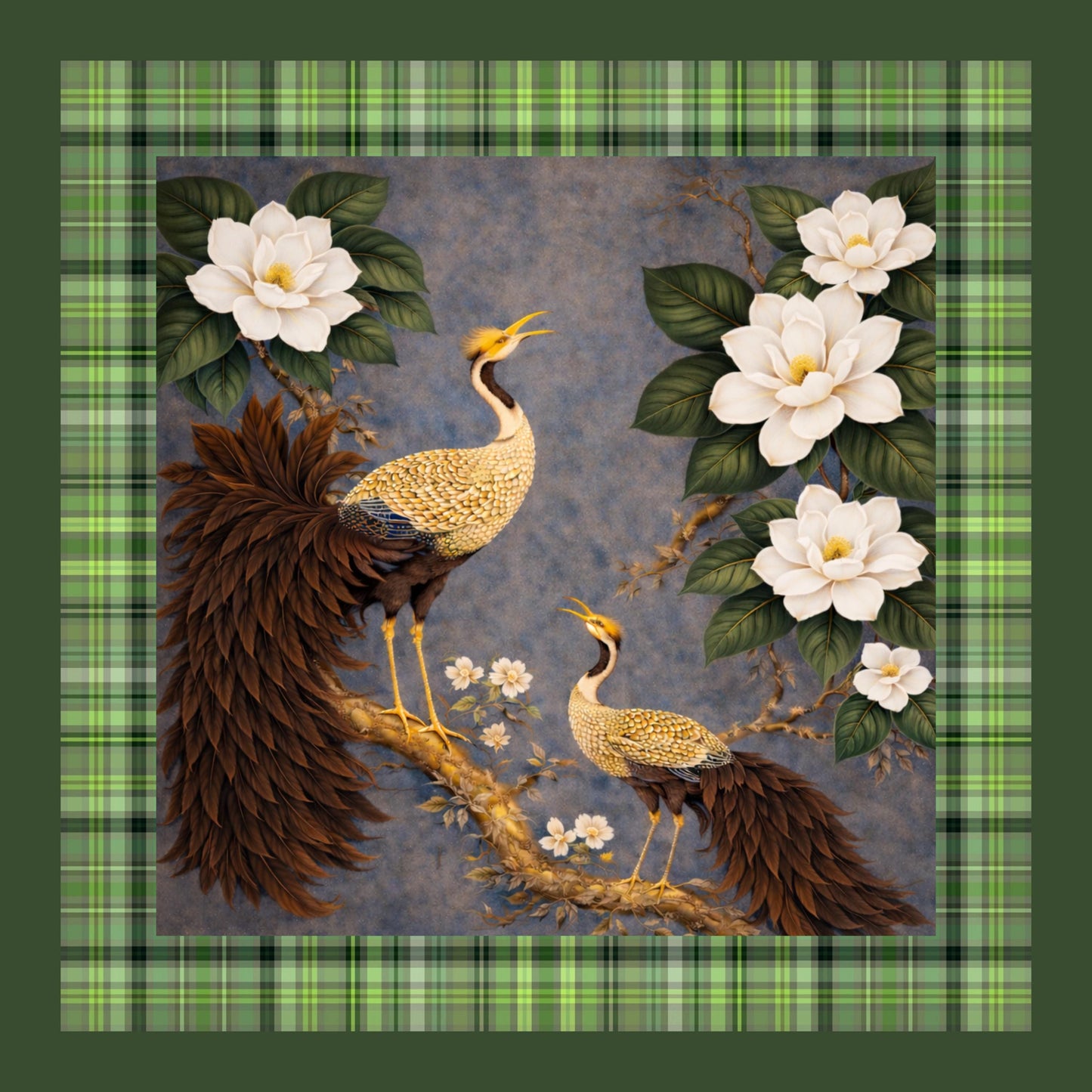 Bam Bird on Limb Mahjong Mat: Mahj Game Tabletop (31.5-inch)