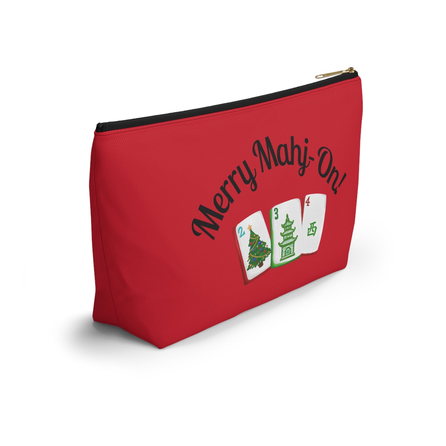 Merry Mahj-On Tile Pouch, Great for Mahjong Tiles and Essentials, Cosmetic Pouch