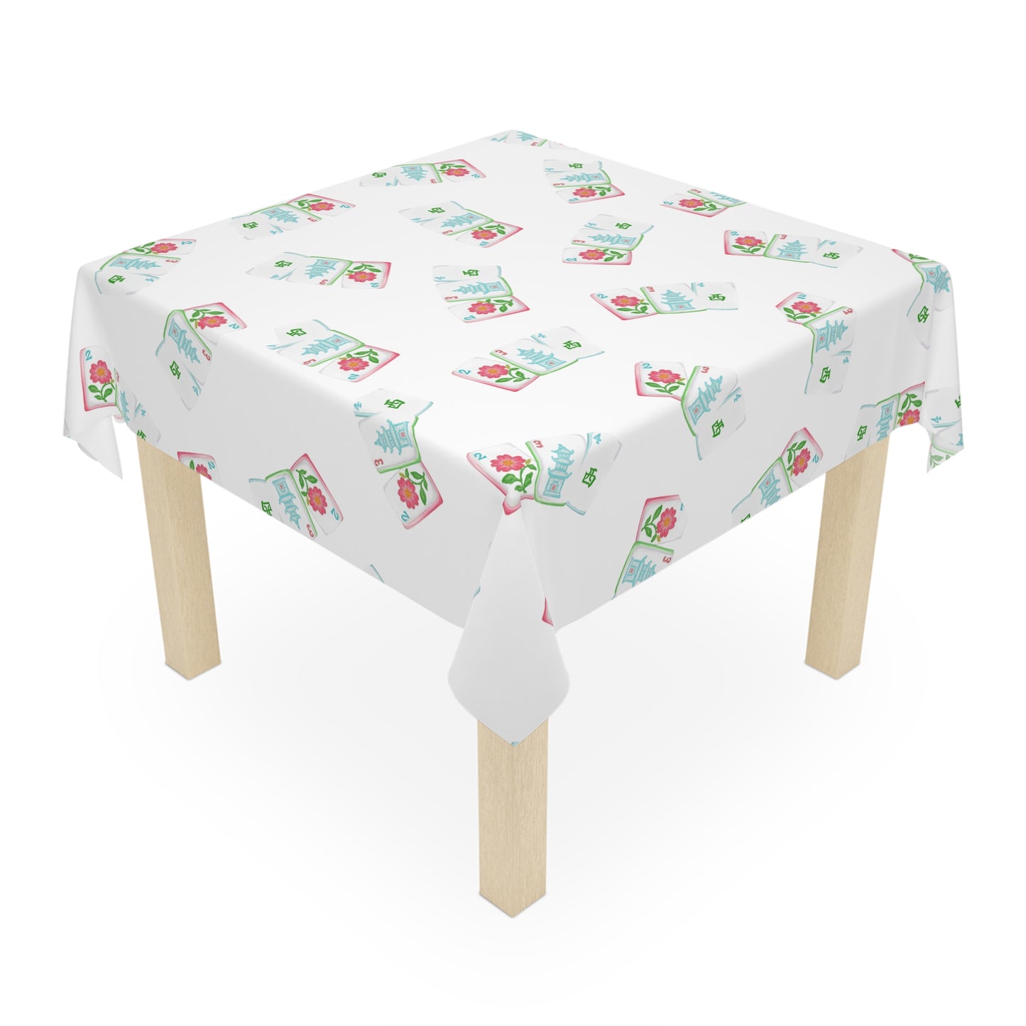 Whimsical Mahjong Tablecloth for Gatherings, Mahj, Summer Parties, Dining Decor, Holiday Celebrations, Picnic Essentials