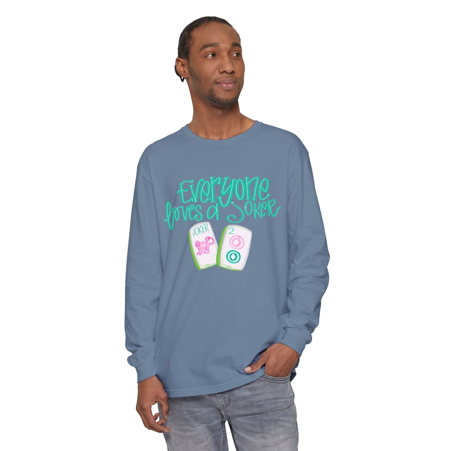 Everyone Loves a Joker, Mahjong  Long Sleeve T-Shirt in a variety of colors, Mahj Lovers!