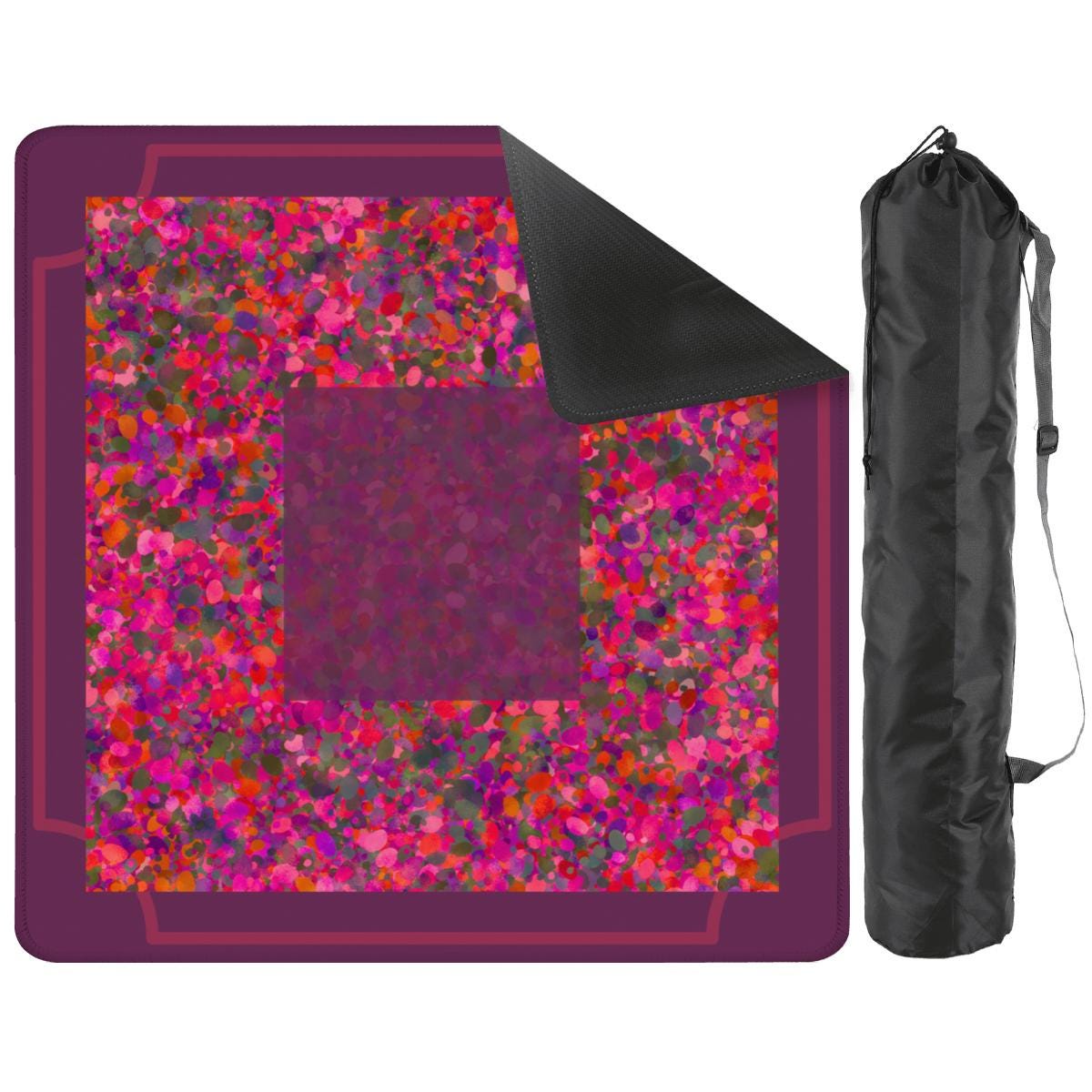 Wine Party Mahjong Mat: Mahj Game Tabletop (31.5-inch)