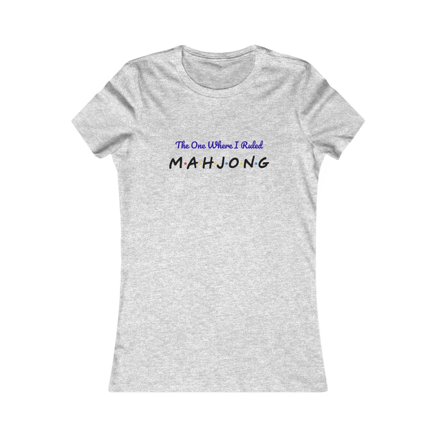 The One Where I Won Mahjong Fun Graphic Tee Shirt for Mahj Parties, FRIENDS Gifts