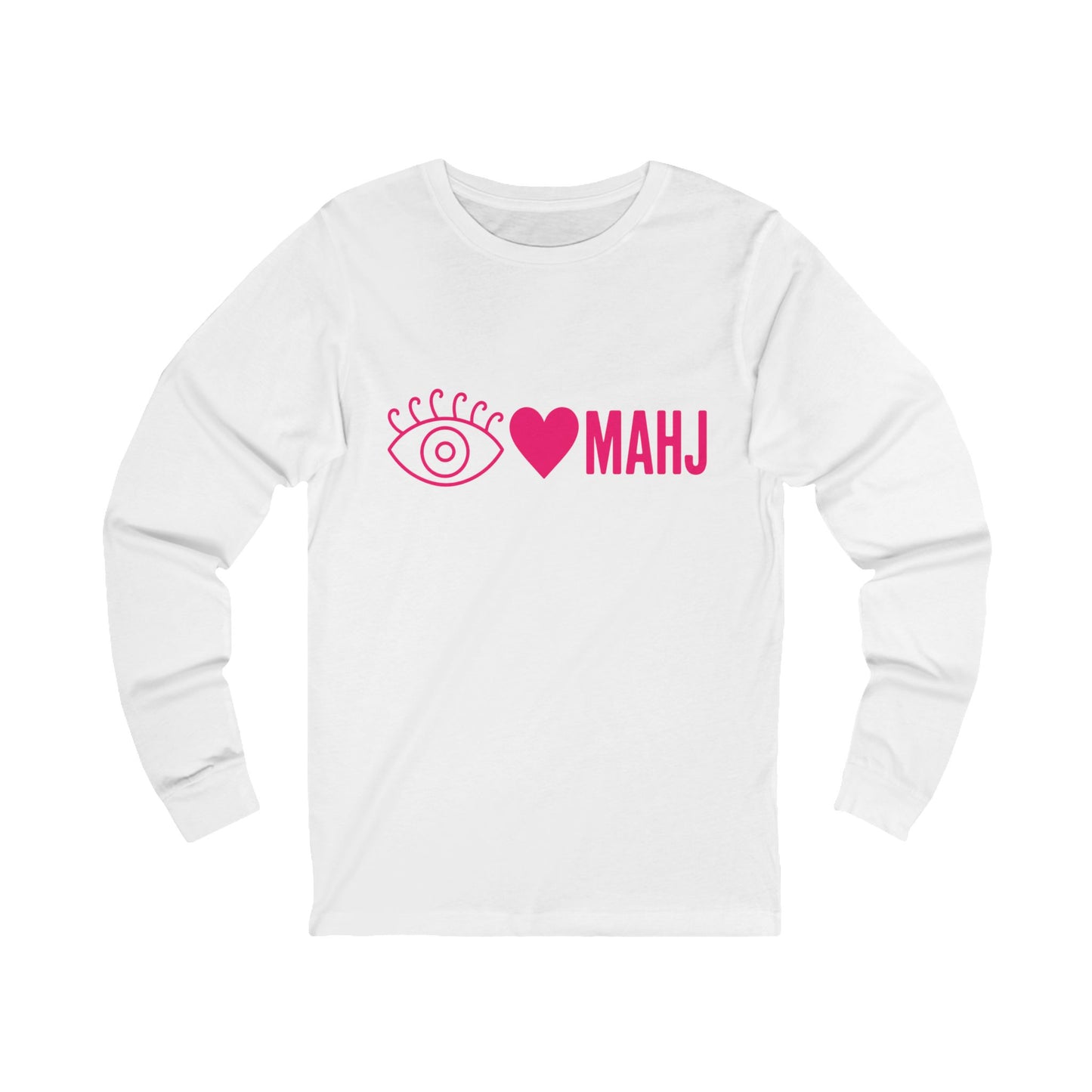 Heart MAHJ Long Sleeve Tee | Mahjong Lover Shirt